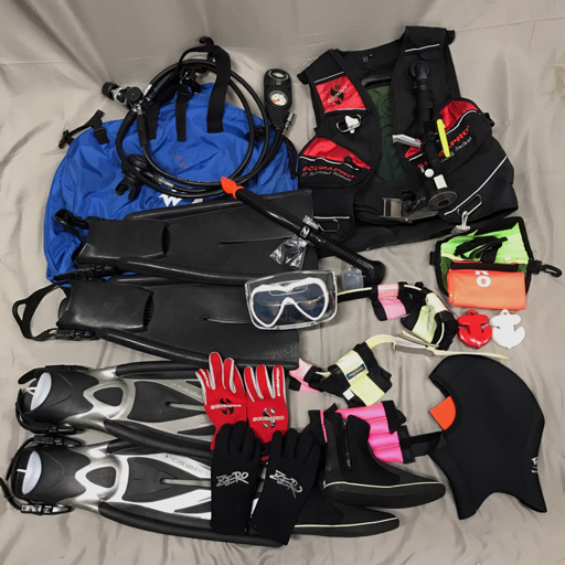 スキューバプロ アドベンチャー S BCジャケット apollo bio-fin pro Mサイズ フィン 等 ダイビング用品 まとめ